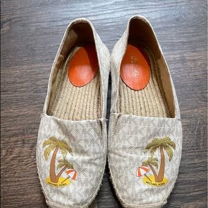 Michael kors slip-on espadrille flats size 9